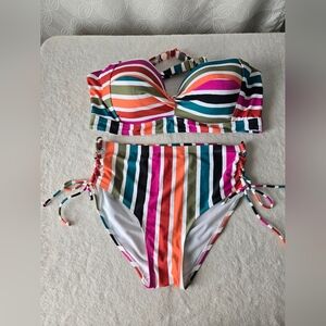 Striped Multicolor Bikini Set